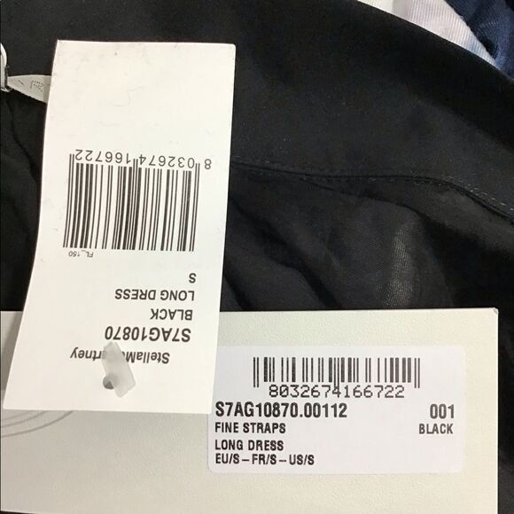 Stella McCartney Black Flowy Fine Straps Long Maxi Dress Size Small - Picture 10 of 13